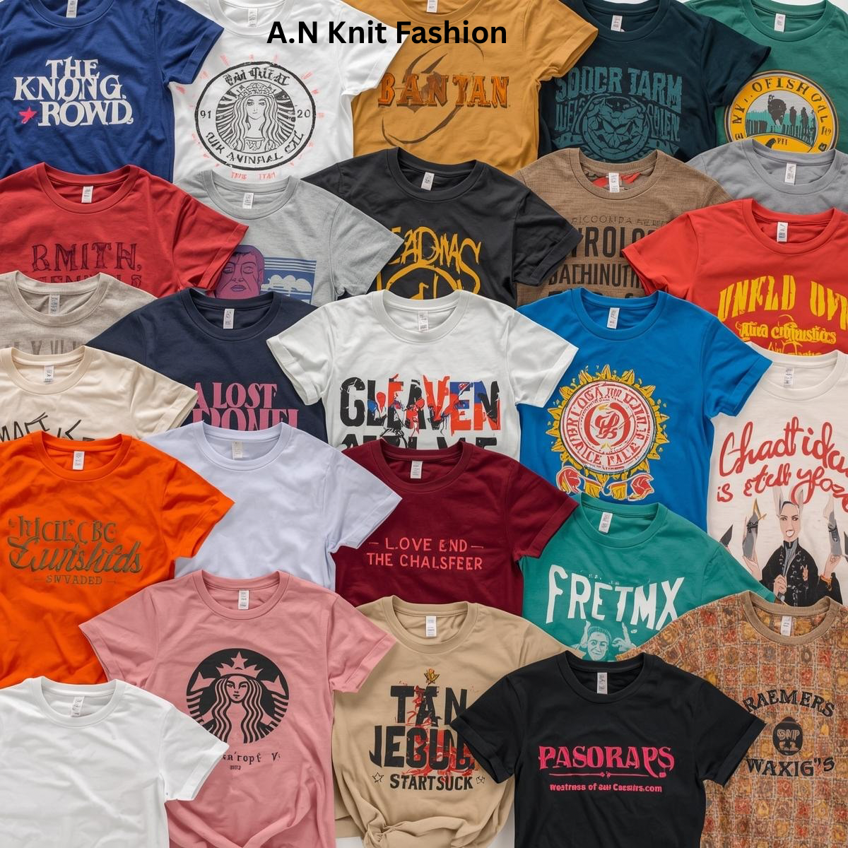 A.N Knit Fashion Graphic T-shirt Collection