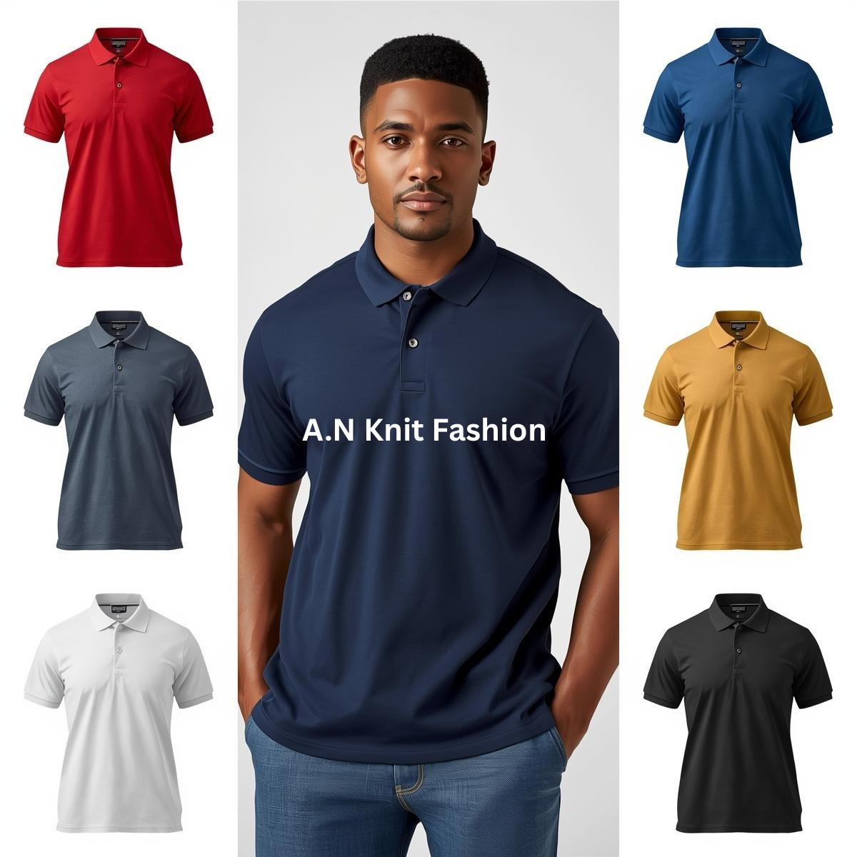 100% Pure Cotton Polo T-Shirt – A.N Knit Fashion
