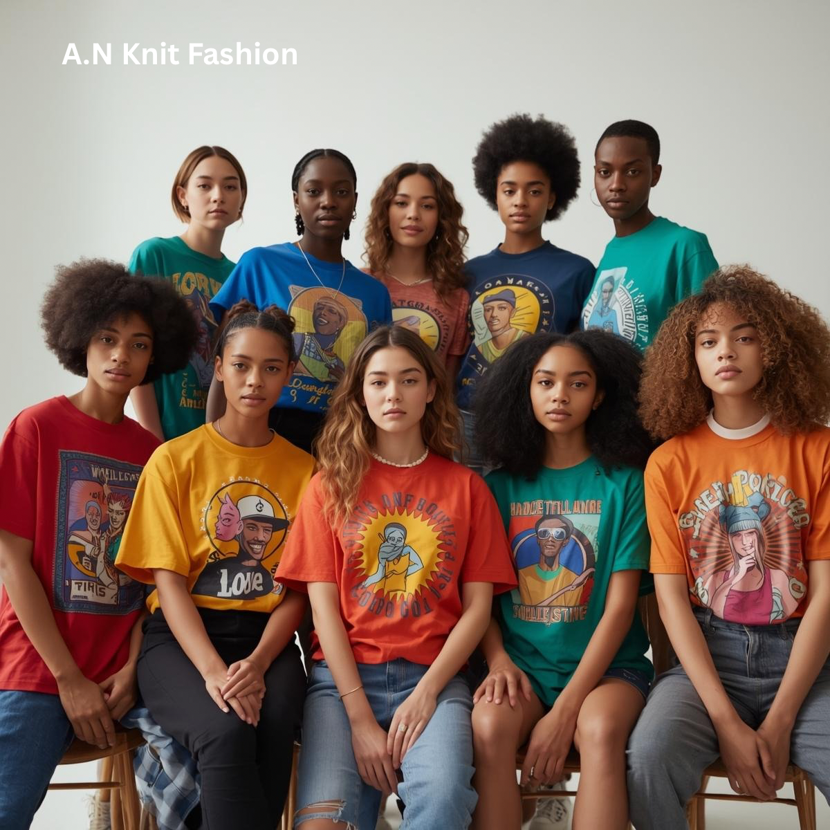 A.N Knit Fashion Graphic T-shirt Collection