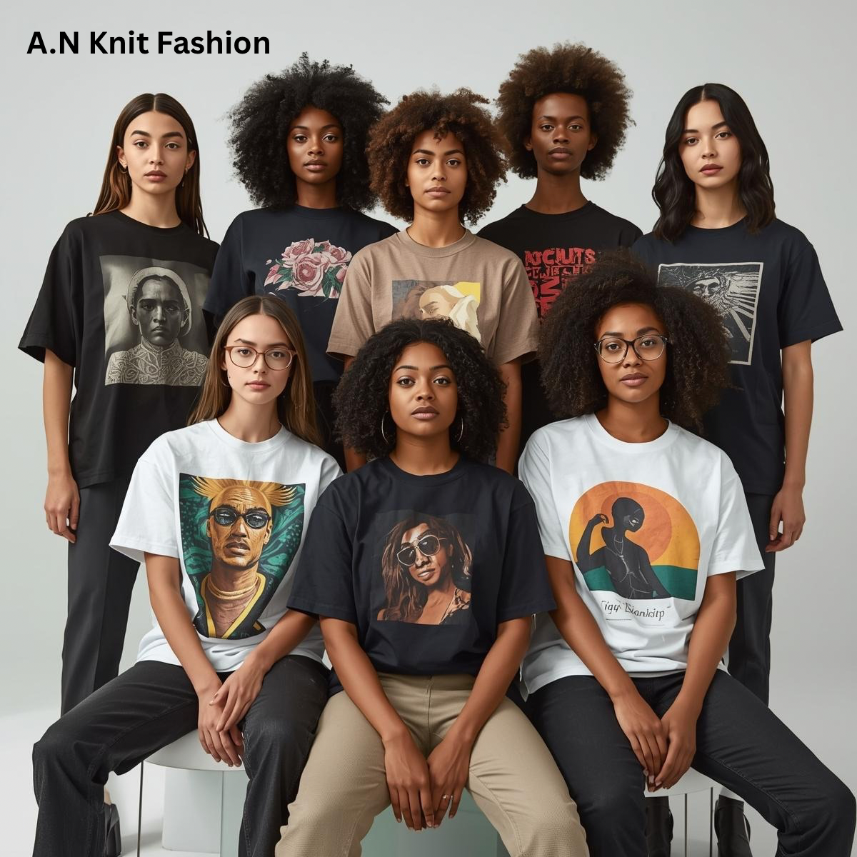 A.N Knit Fashion Graphic T-shirt Collection